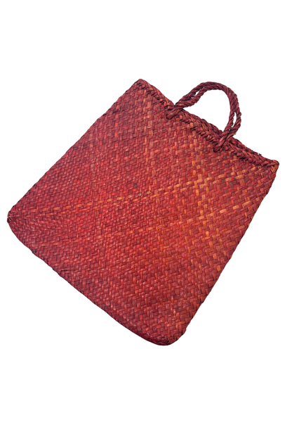 Woven flax tote