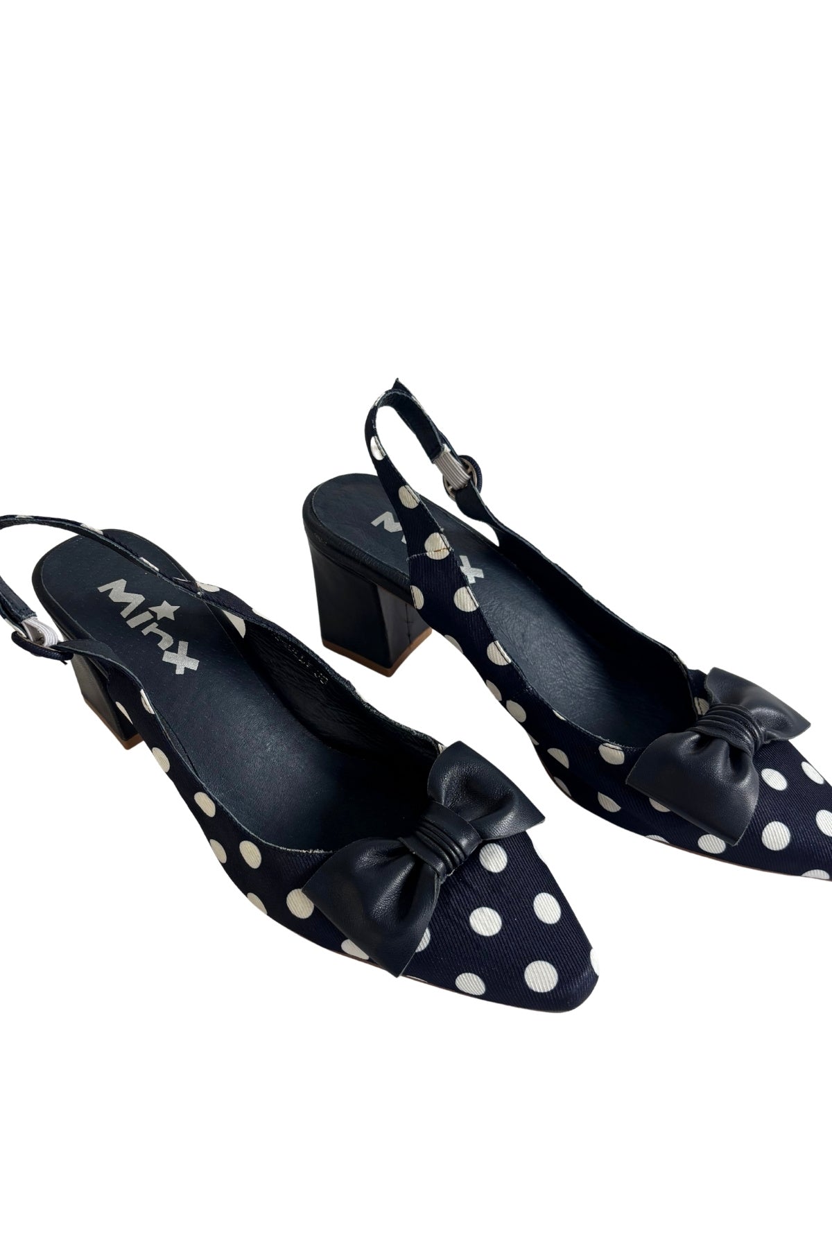 Minx Miss Molly polka dot kitten heels, 38