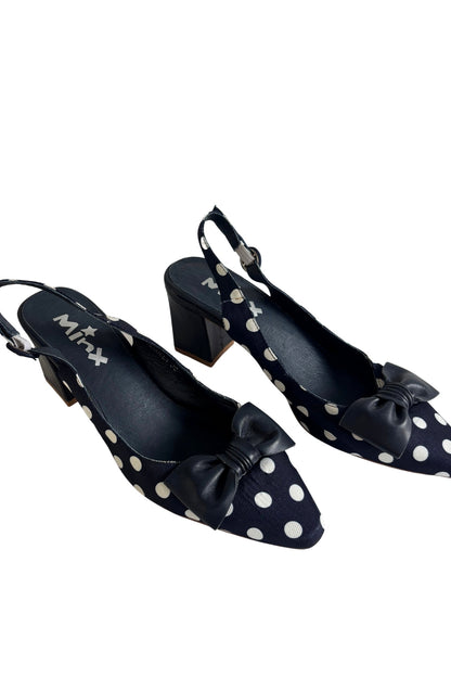 Minx Miss Molly polka dot kitten heels, 38