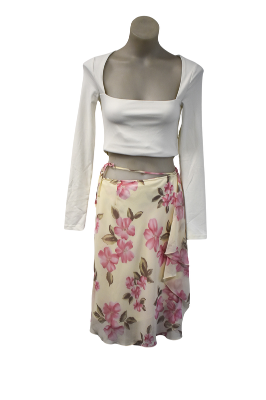 Sussan Aussie made flowy floral wrap skirt, 10