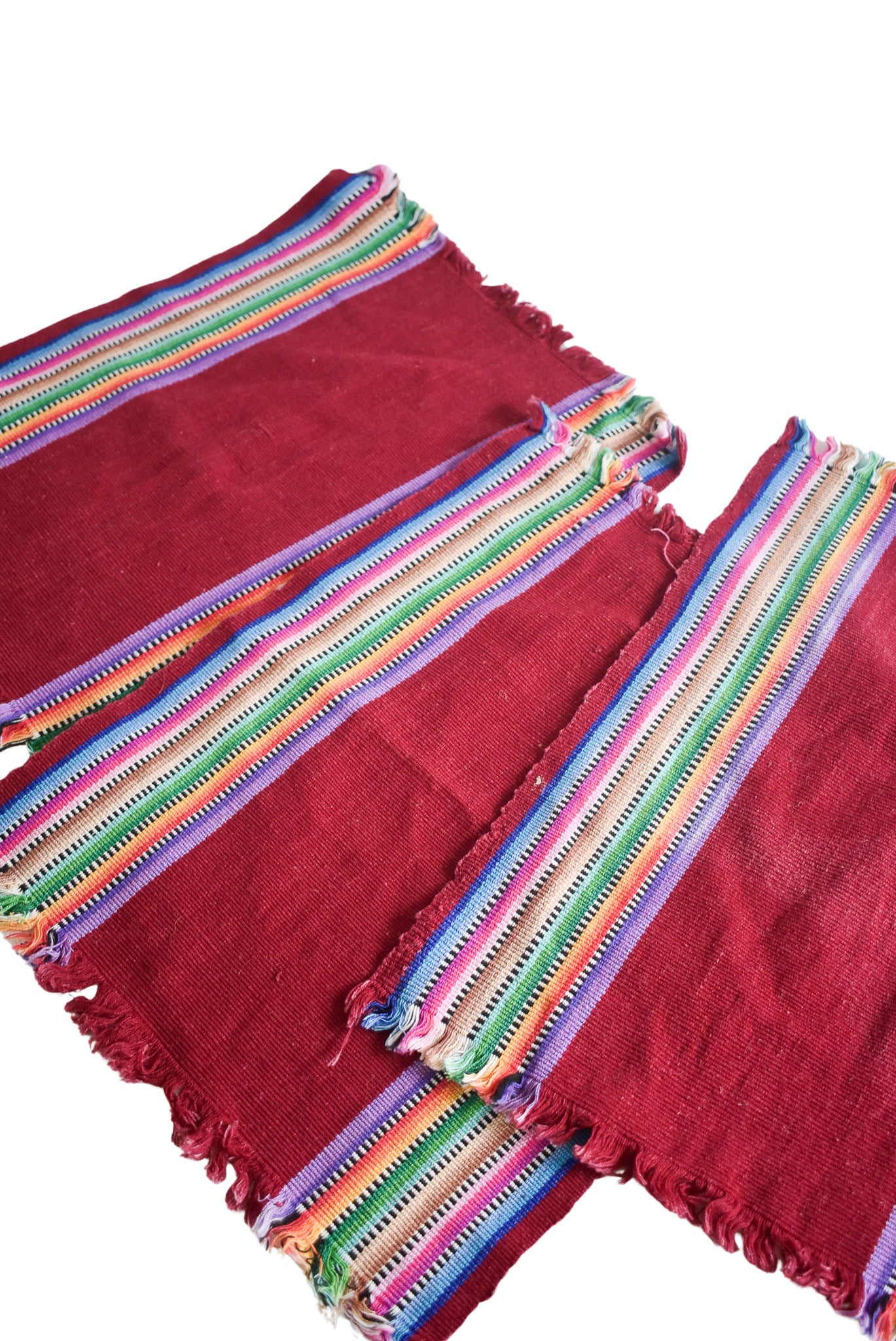 Multi coloured woven placemats x3