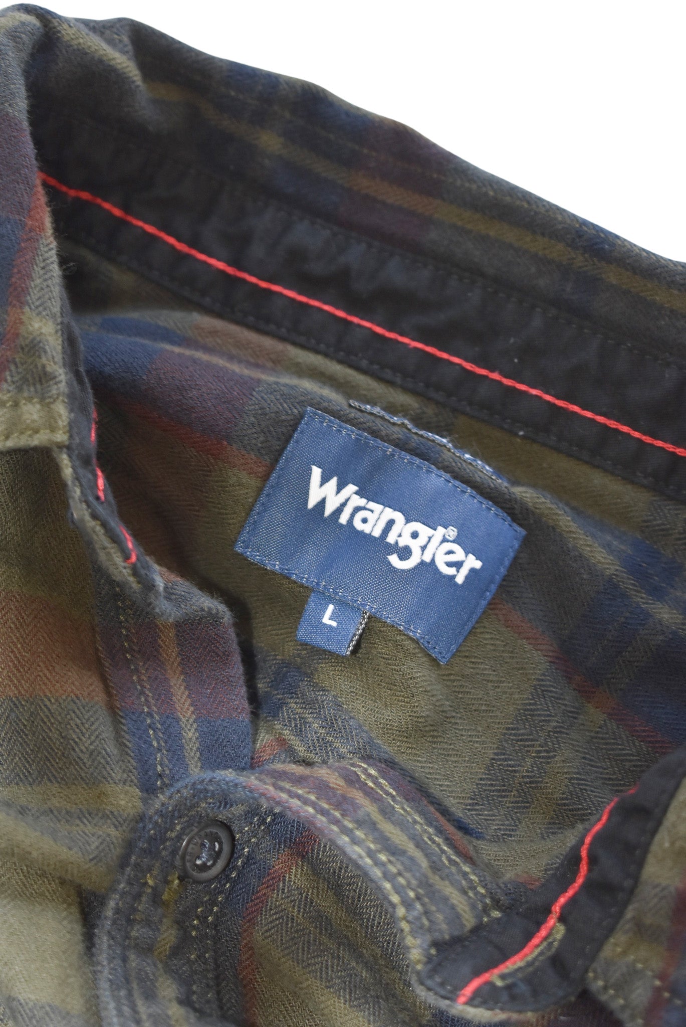 Wrangler button down, L