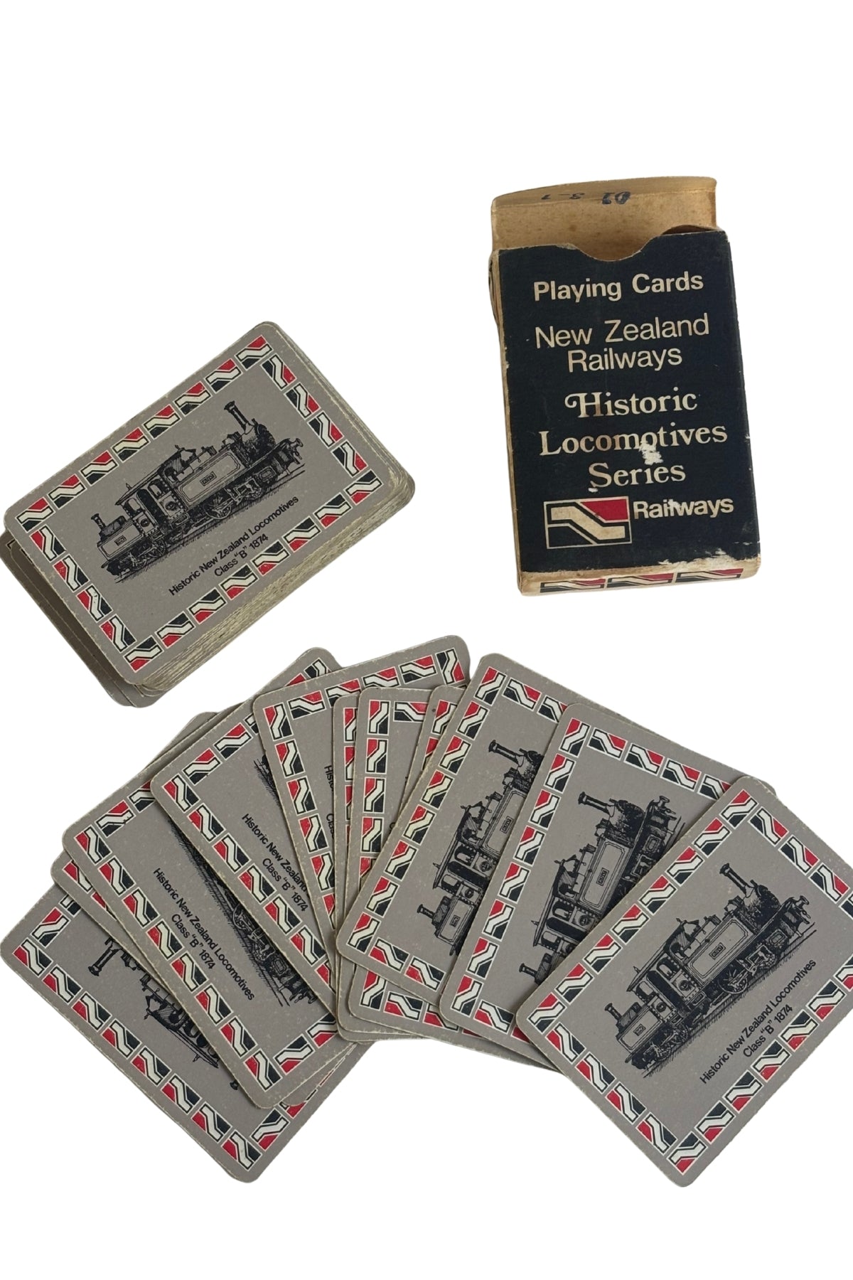 NZ Railways historic locomotives series playing cards