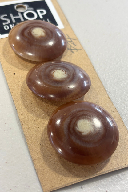 Large mocha vintage buttons