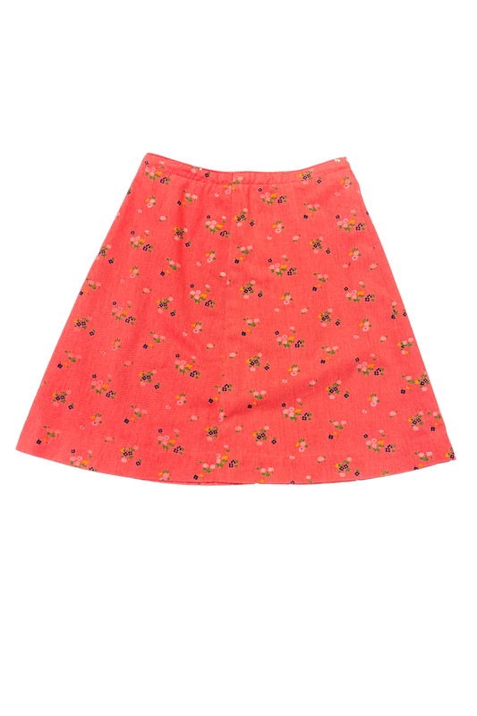 Vintage handmade floral mini skirt, S