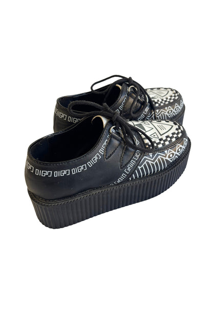 Creepers Aztec vegan PU platform loafers, EUR 35.5