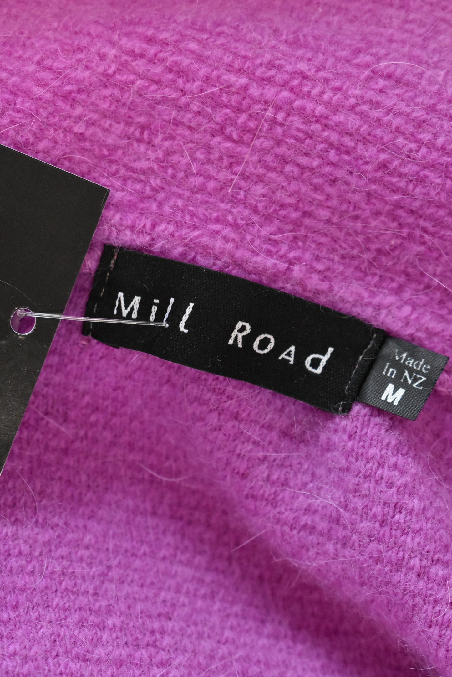 Mill Road merino & angora blend zip up, M