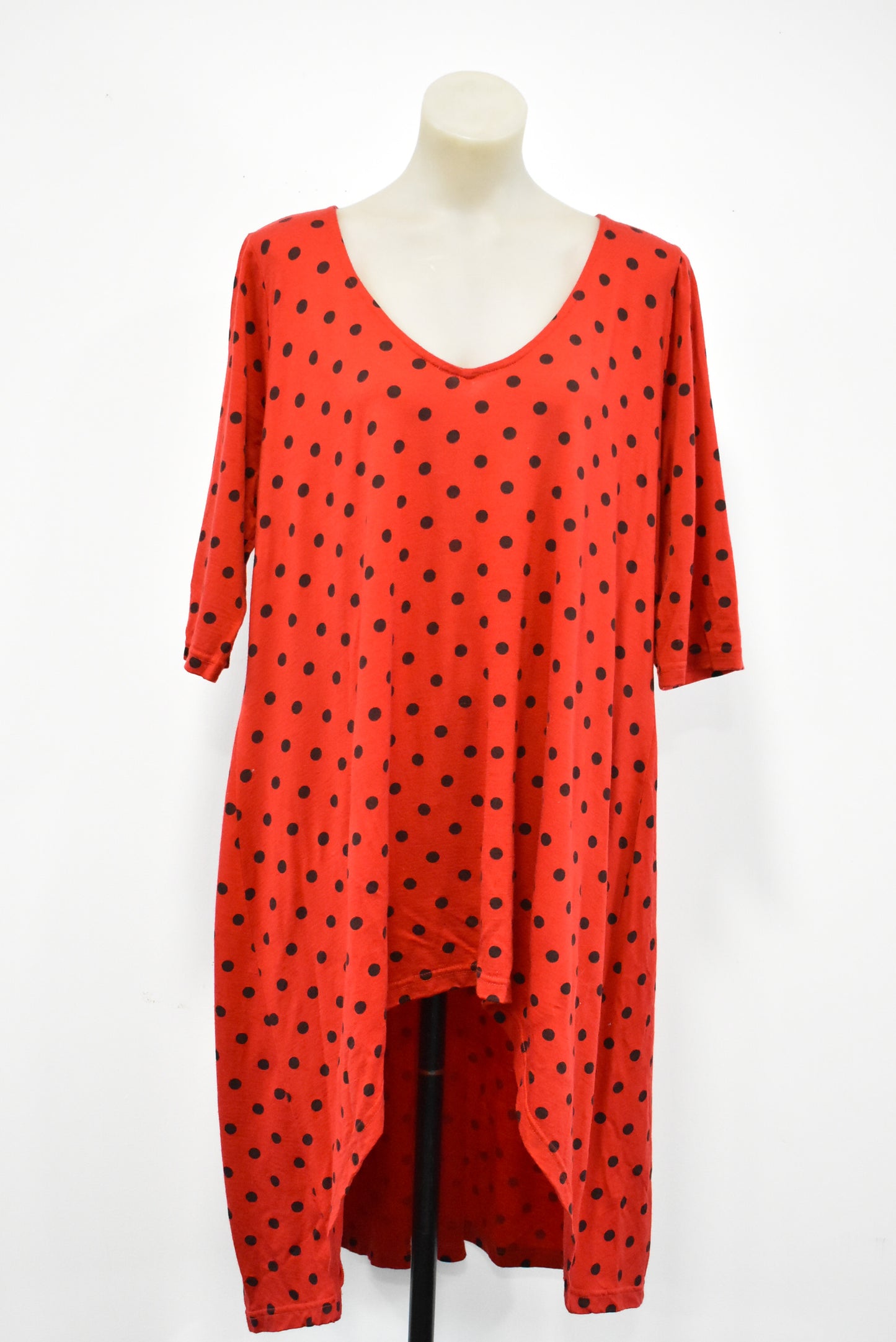 Essentials merino polka dot dress, M