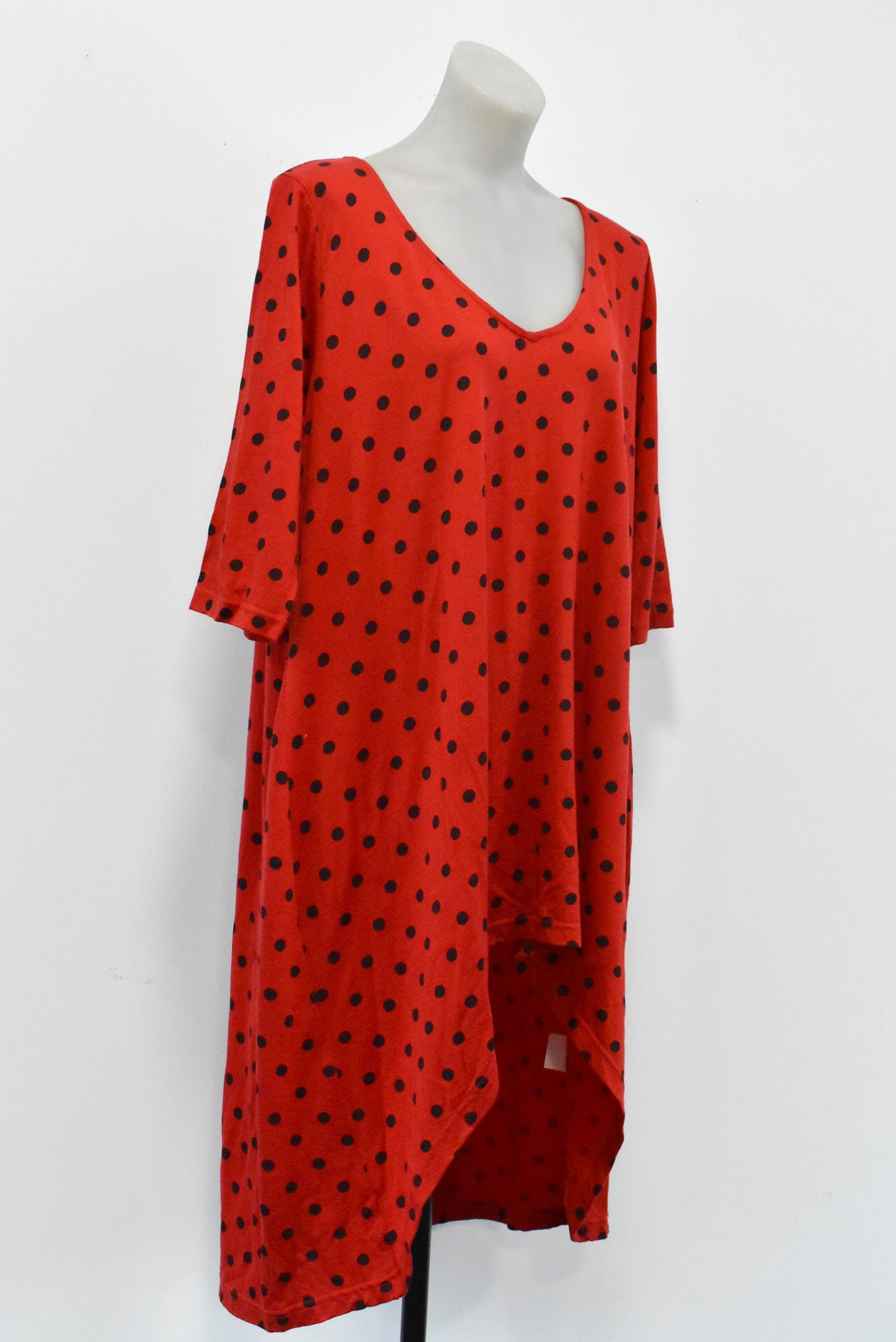 Essentials merino polka dot dress, M