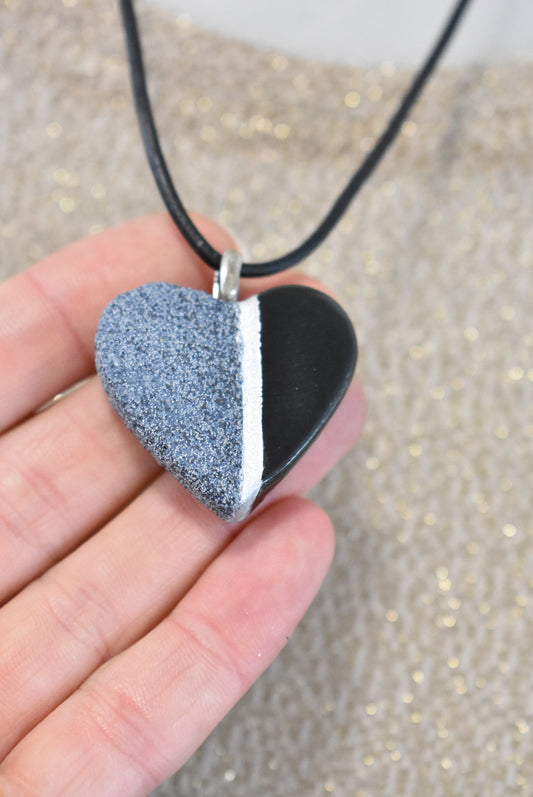 Ceramic heart pendant