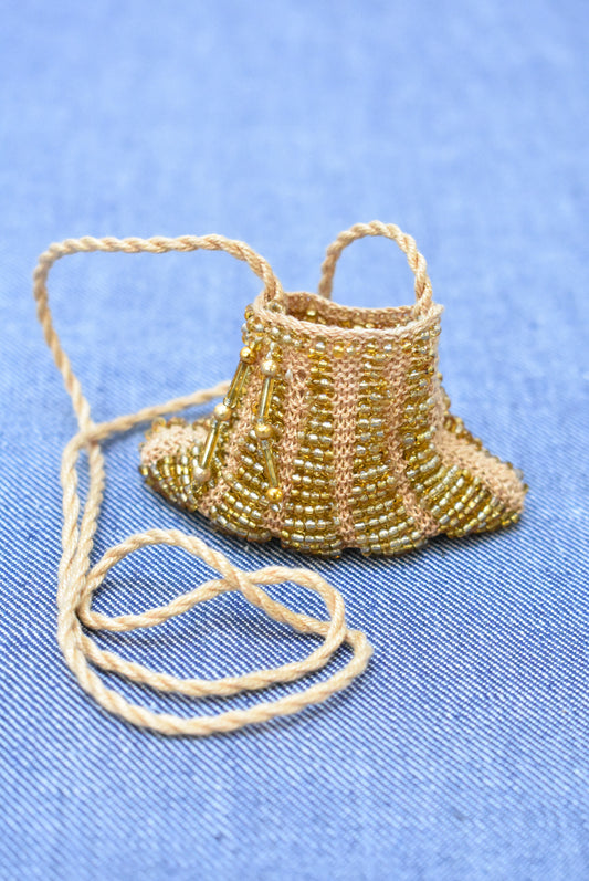 Delicate beaded keepsake purse