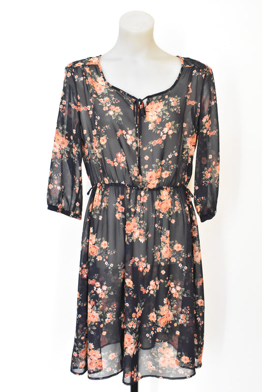 Jeanswest sheer floral dress, 10