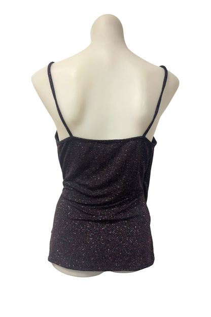 MNG sparkly ruched cami top, M