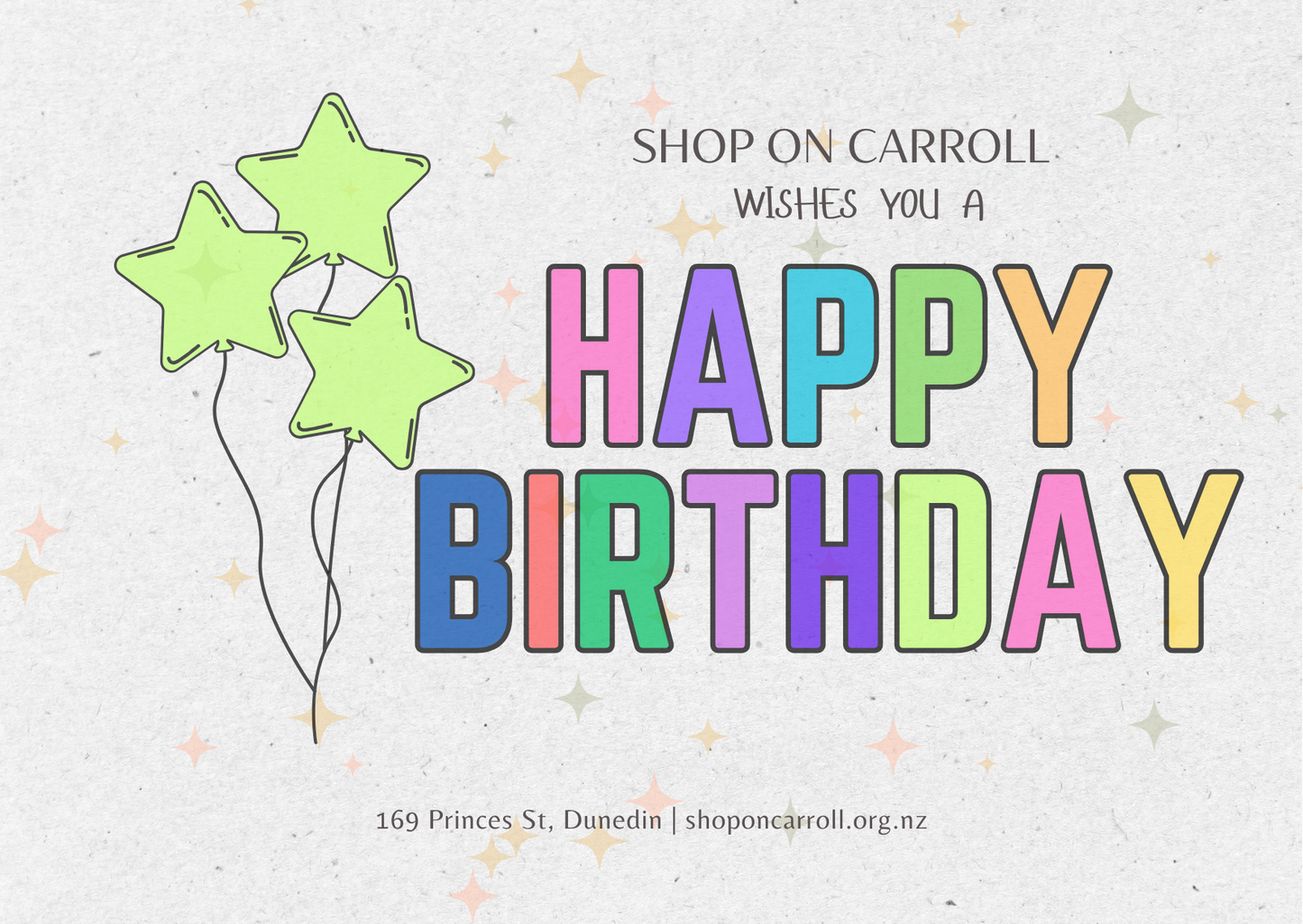 Shop on Carroll (Physical Store Only) - Birthday gift voucher