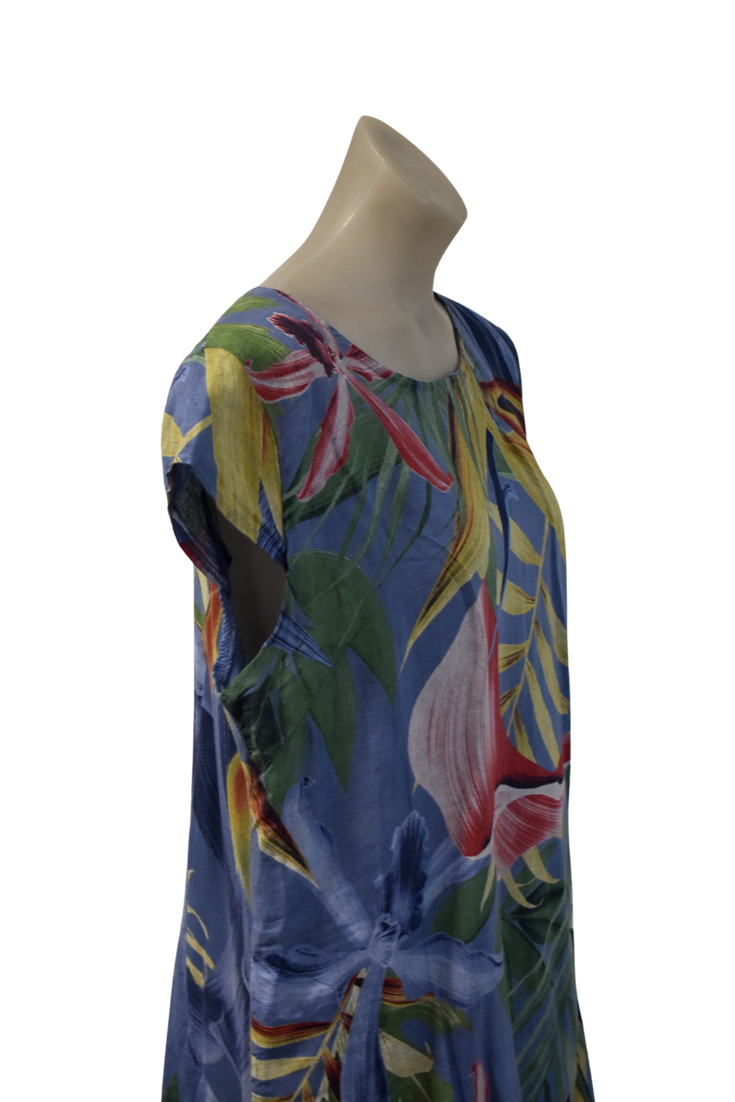 Puro Lino linen floral midi dress