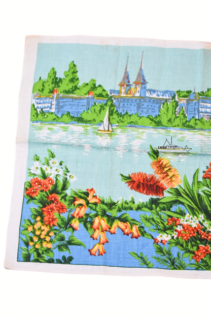 Vibrant tropical tea towel