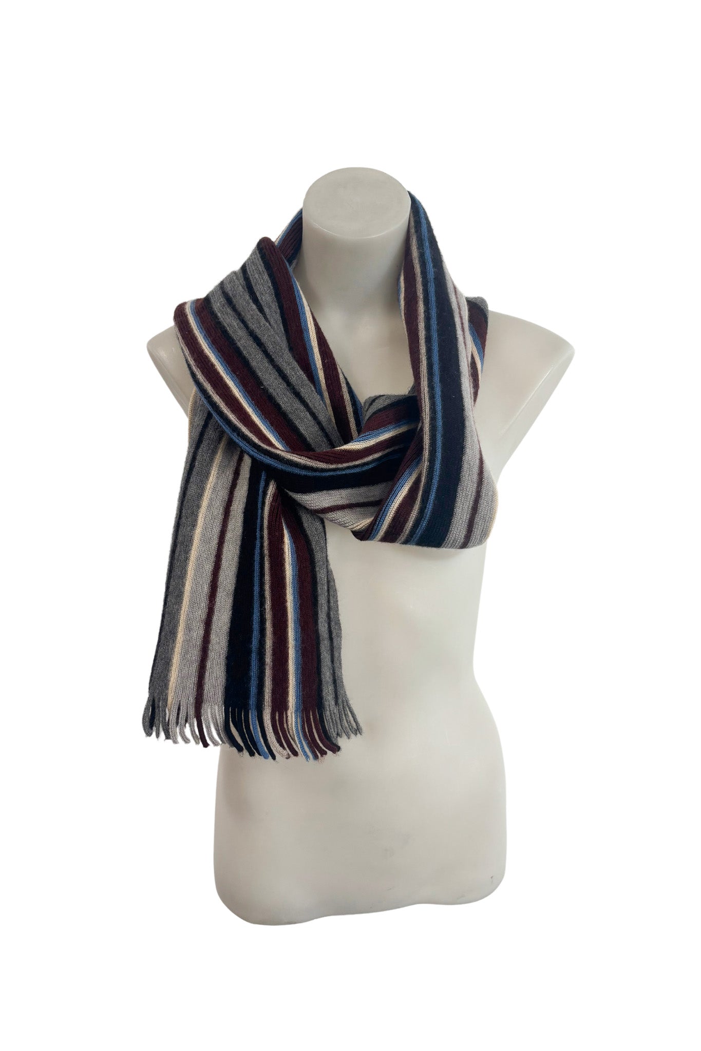 Cutler Project striped wool scarf