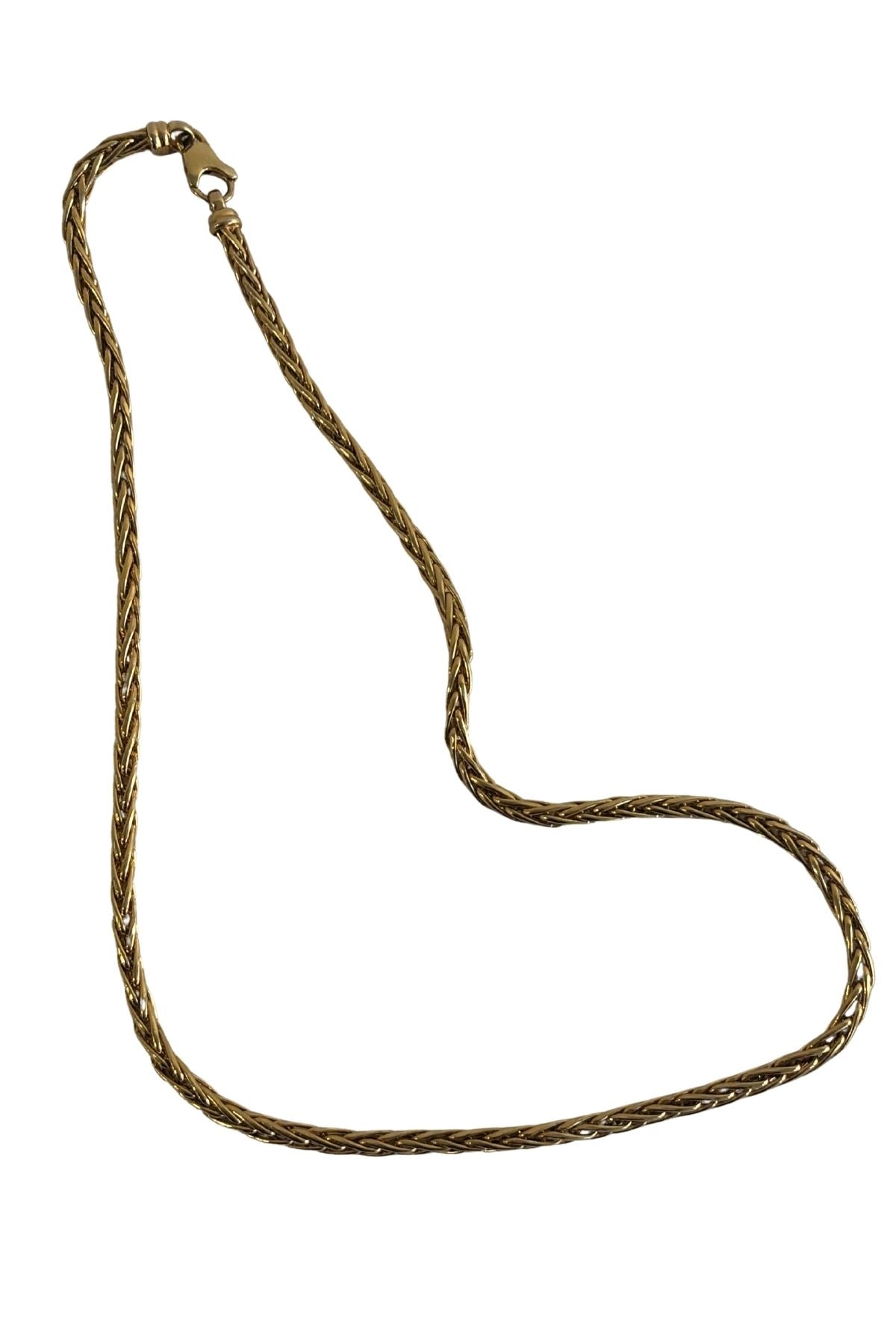 9ct Gold beautifully made braided chain necklace 9.59g