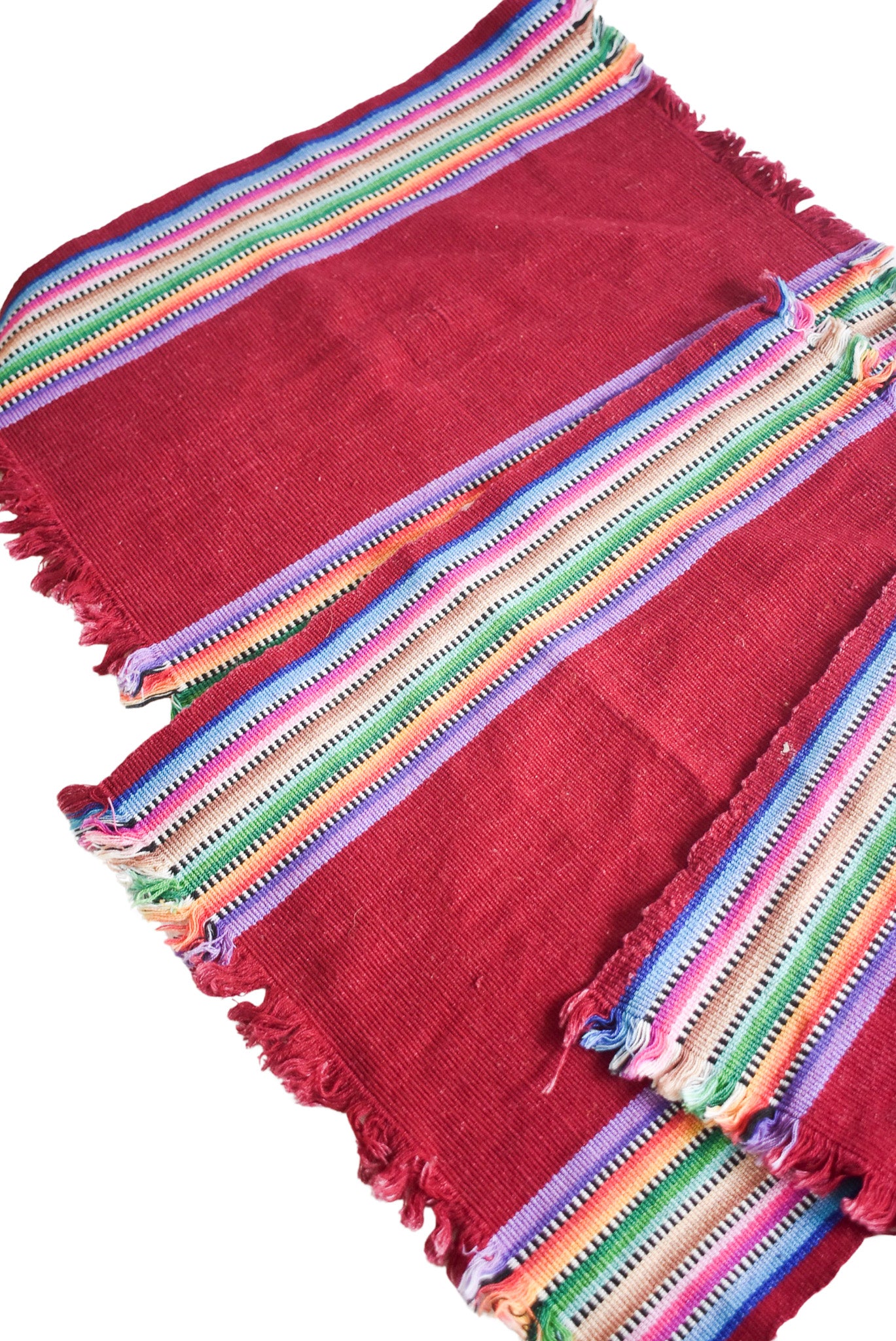 Multi coloured woven placemats x3