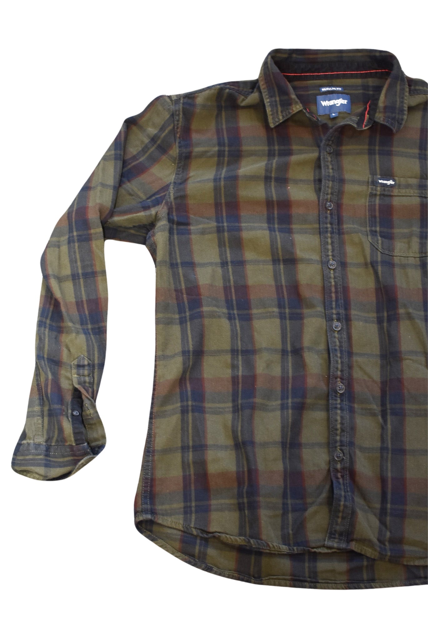 Wrangler button down, L