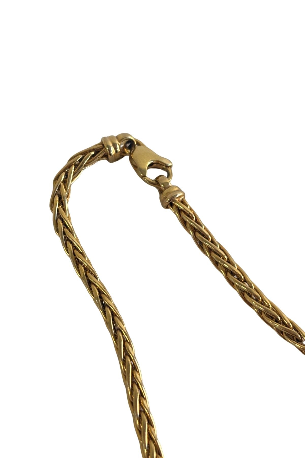 9ct Gold beautifully made braided chain necklace 9.59g
