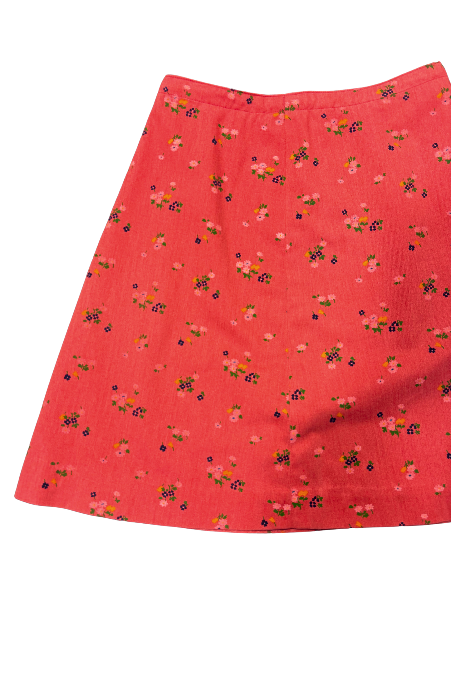 Vintage handmade floral mini skirt, S