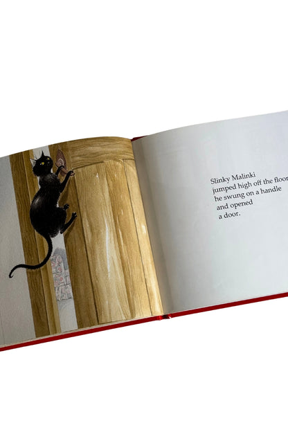 Lynley Dodd childrens' book "Slinky Malinki Open The Door"