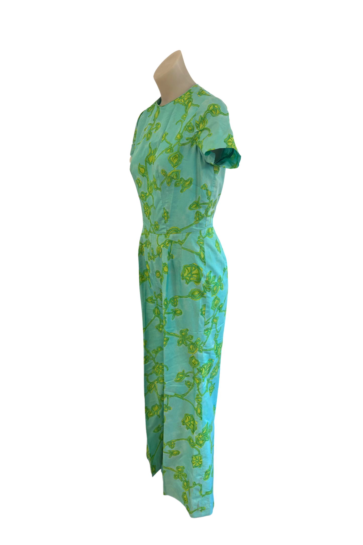 Vintage jumpsuit + scarf, S