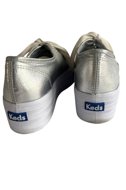 Silver platform Keds, 39