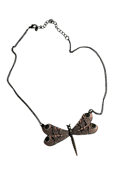 Statement dragonfly necklace