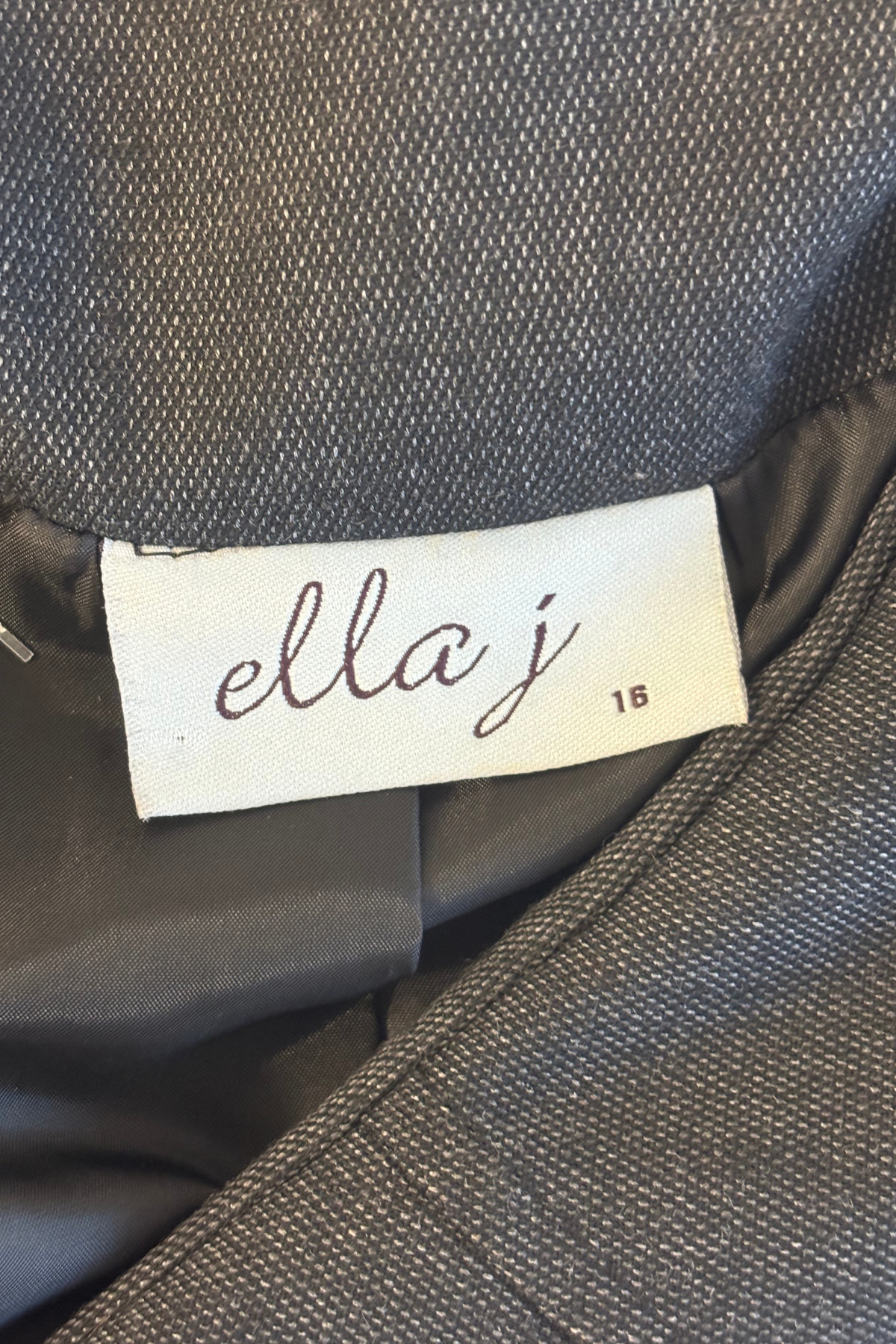 Ella.J charcoal collard jacket, 16