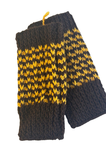 Bumble Bee vibes knit handwarmers