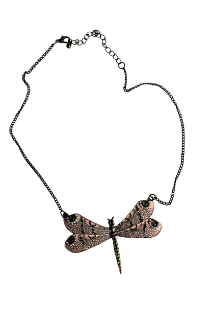 Statement dragonfly necklace