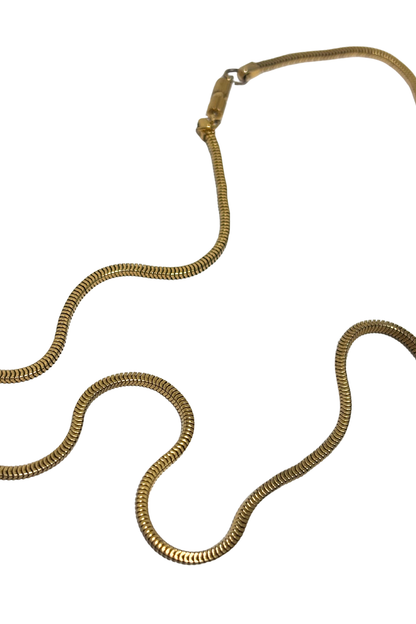 Retro box snake chain necklace