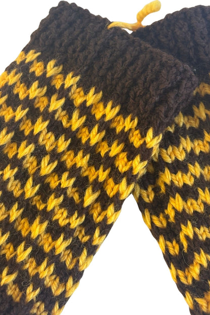 Bumble Bee vibes knit handwarmers