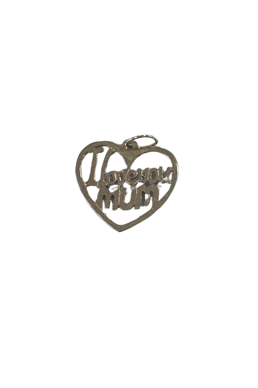 9ct Gold "I Love You Mum" pendant