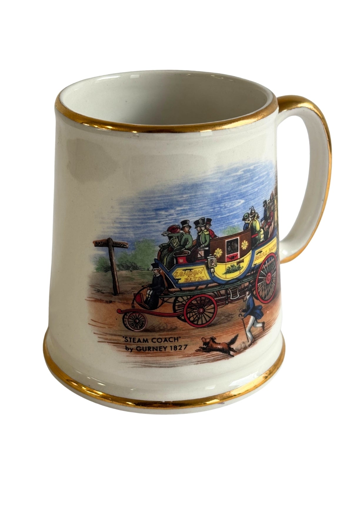 Old Foley "Steam Coach" By Gurney 1827 mug