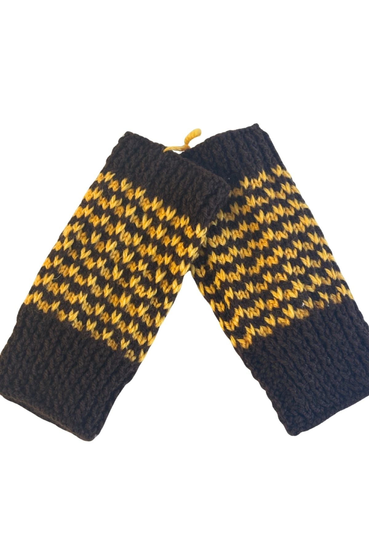 Bumble Bee vibes knit handwarmers