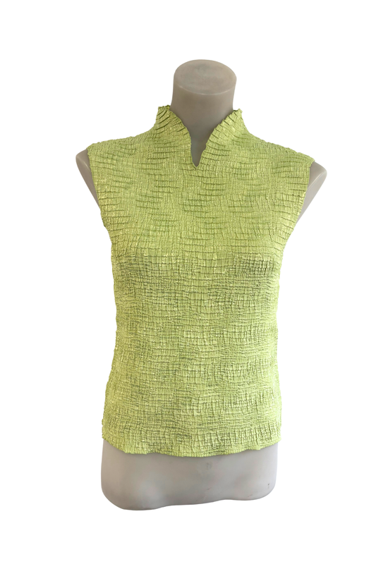 Casual Corner lime green vest top, M