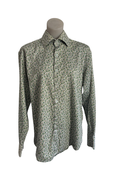 Nicholas Jermyn floral fitted shirt, 42cm chest