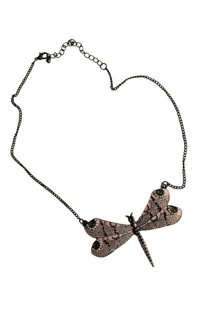 Statement dragonfly necklace