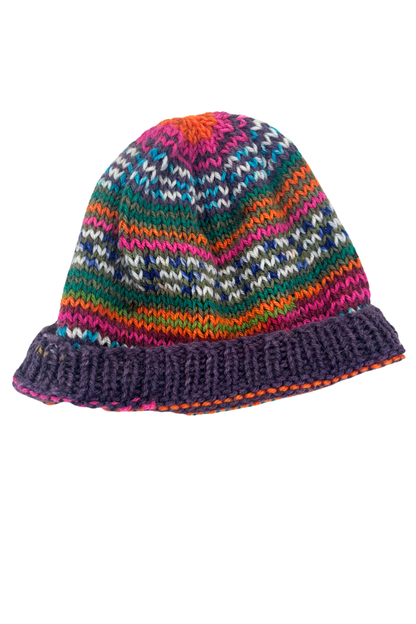Zig Zag vibrant knit beanie