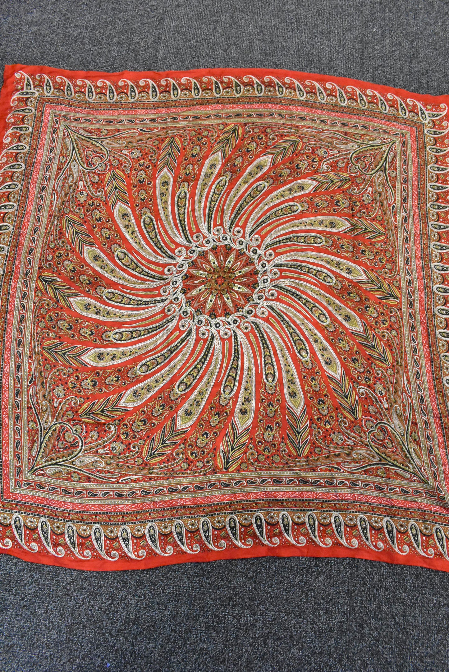 Paisley silk scarf