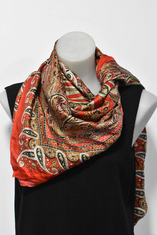 Paisley silk scarf