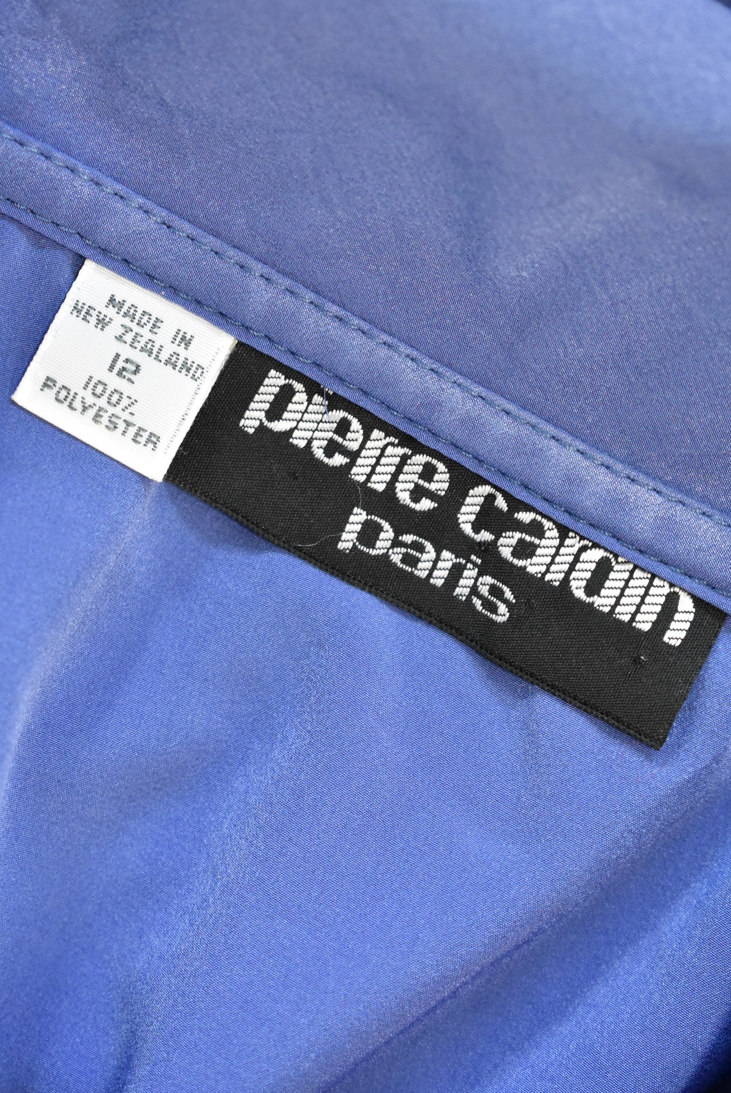 Vintage Pierre Cardin NZ made indigo button-down shirt, M