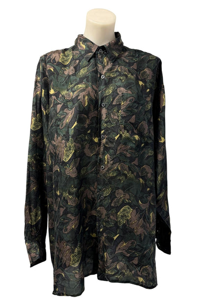 Robert Stock 100% Silk button up shirt, XL