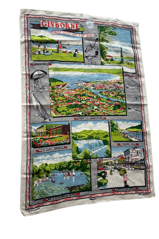 Vintage Gisborne NZ tea towel