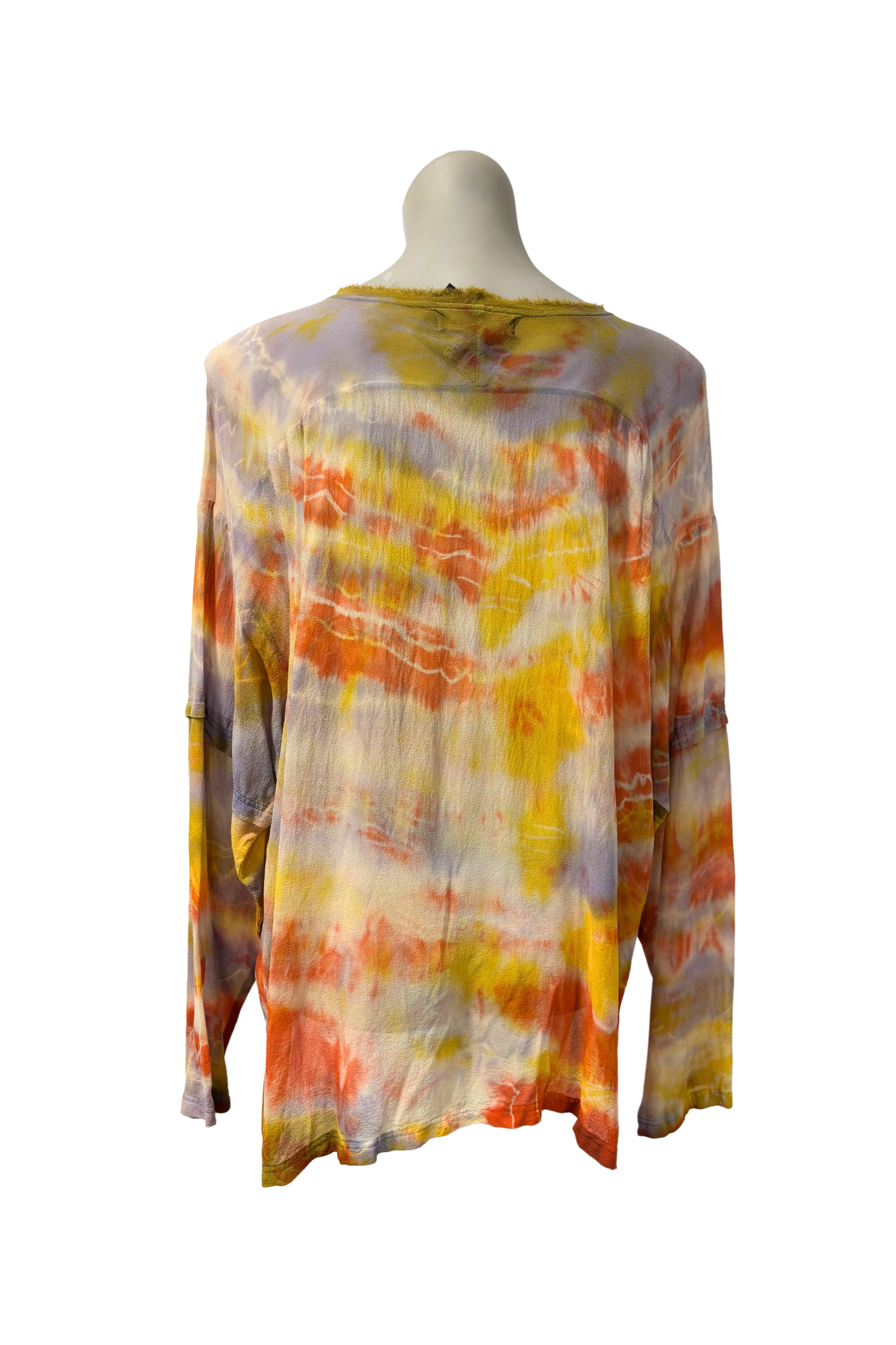 Stolen Girlfriends Club tie dye 100% silk blouse, 14
