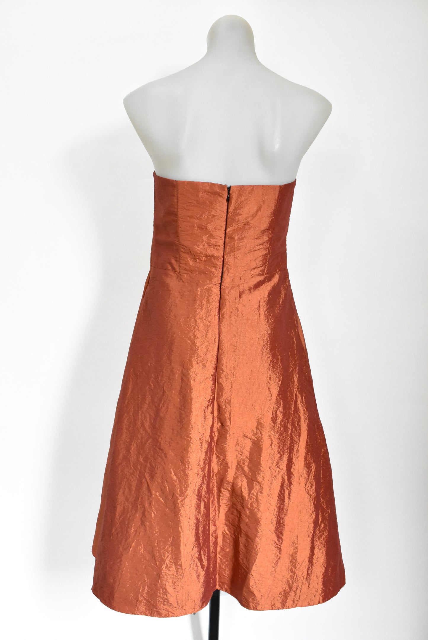 Jetaime retro strapless copper evening dress, 14