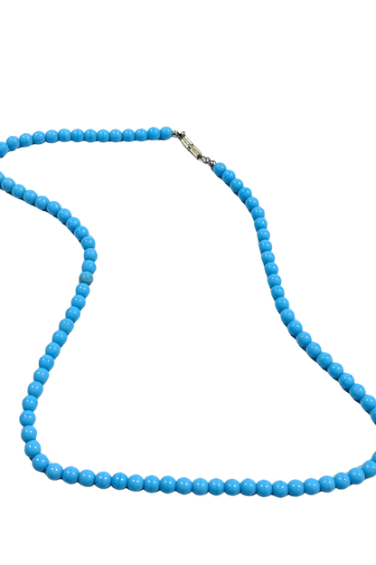 Vintage blue glass beaded necklace
